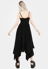 Damara Embroidered Cotton Hanky Hem Midaxi Dress