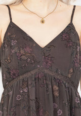 Arnora Chiffon Lace Insert Cami Midaxi Dress