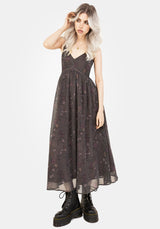 Arnora Chiffon Lace Insert Cami Midaxi Dress