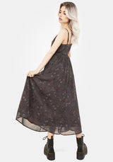 Arnora Chiffon Lace Insert Cami Midaxi Dress