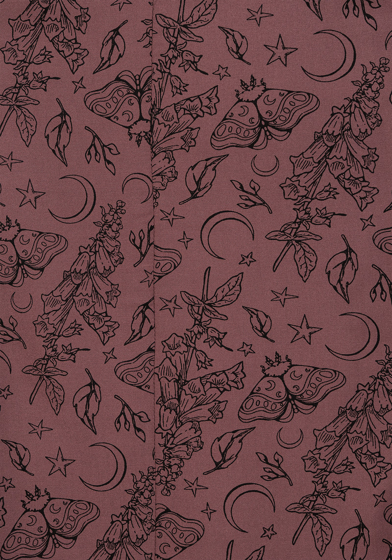 Roxana Moth Foxglove Button Down Midi Shirt Dress