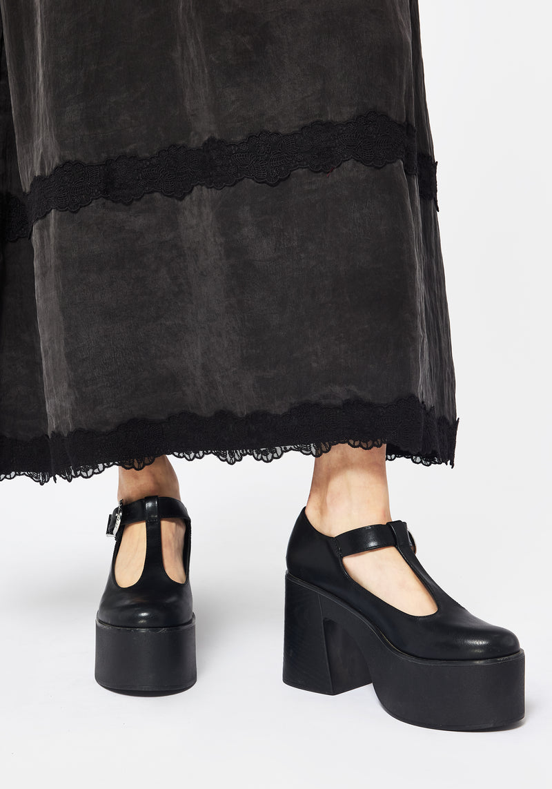 Maeve Lyocell Blend Lace Detail Maxi Dress