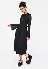 Despair Cotton Thistle Embroidered Cami Tie Back Midi Dress