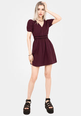 Poultice Embroidered Cotton Mini Dress