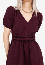 Poultice Embroidered Cotton Mini Dress