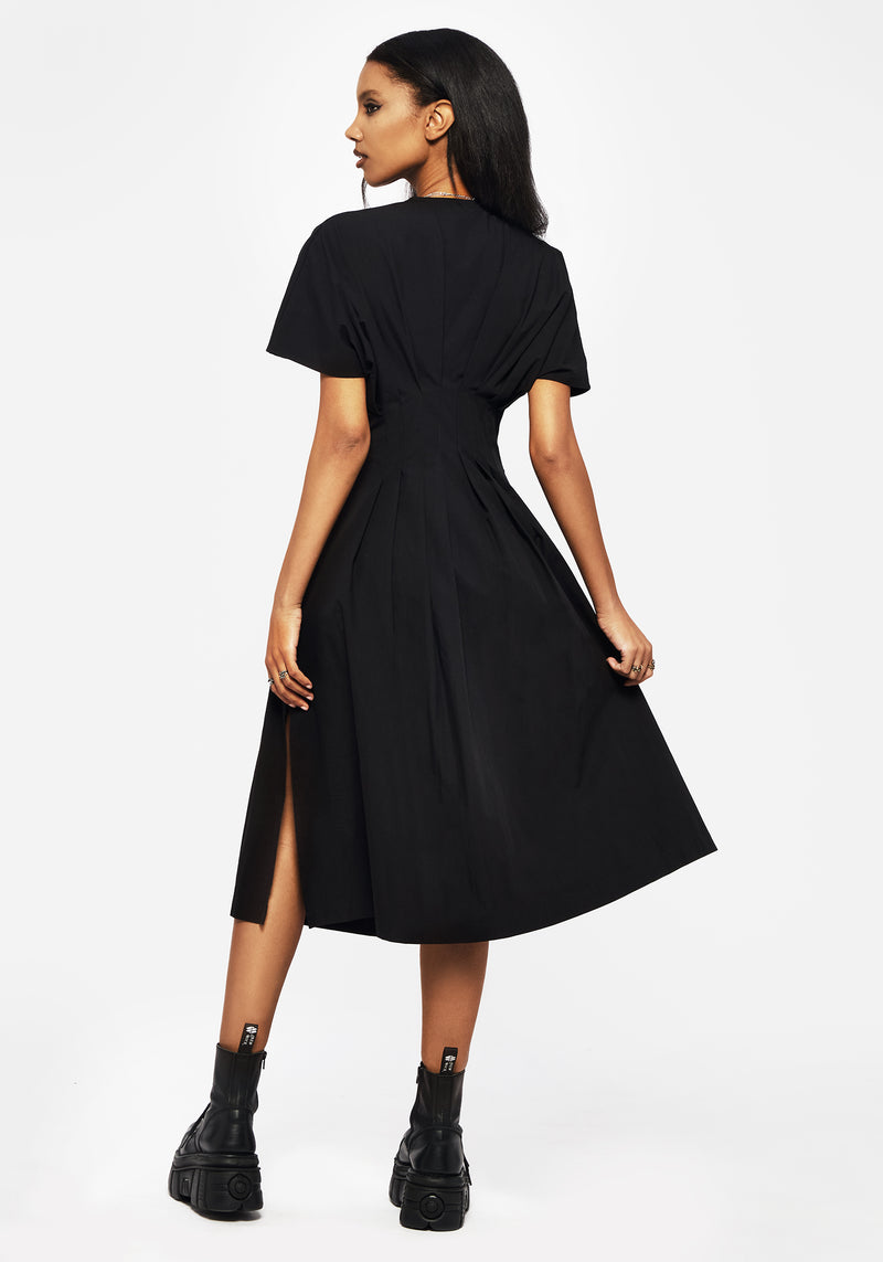 Finis Cotton Button Up Midi Shirt Dress