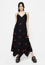 Solstice Embroidered Cami Hanky Hem Midaxi Dress