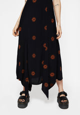 Solstice Embroidered Cami Hanky Hem Midaxi Dress