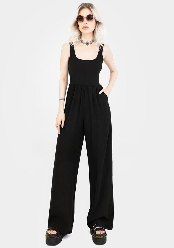 Herne Contrast Wide Leg Jumpsuit