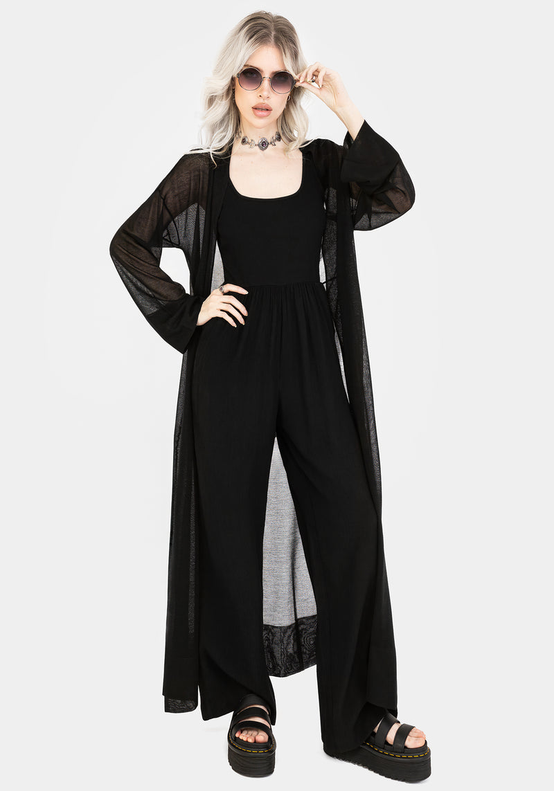 Herne Contrast Wide Leg Jumpsuit