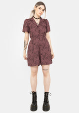 Roxana Moth Foxglove Button Up Playsuit