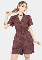 Roxana Moth Foxglove Button Up Playsuit