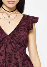 Morgana Cotton Broderie Frill Sleeve Mini Dress