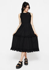 Laveau Embroidered Broderie Midi Dress