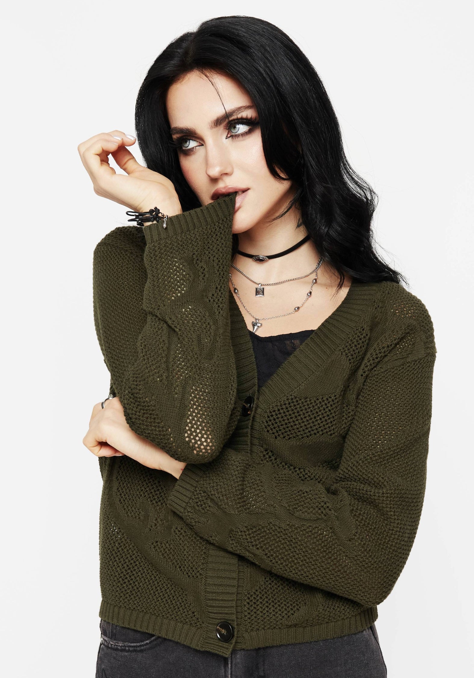 Tulip Jacquard Knit Cardigan