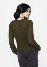 Tulip Jacquard Knit Cardigan