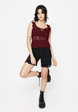 Elnora Moth Hand Crochet Knit Top