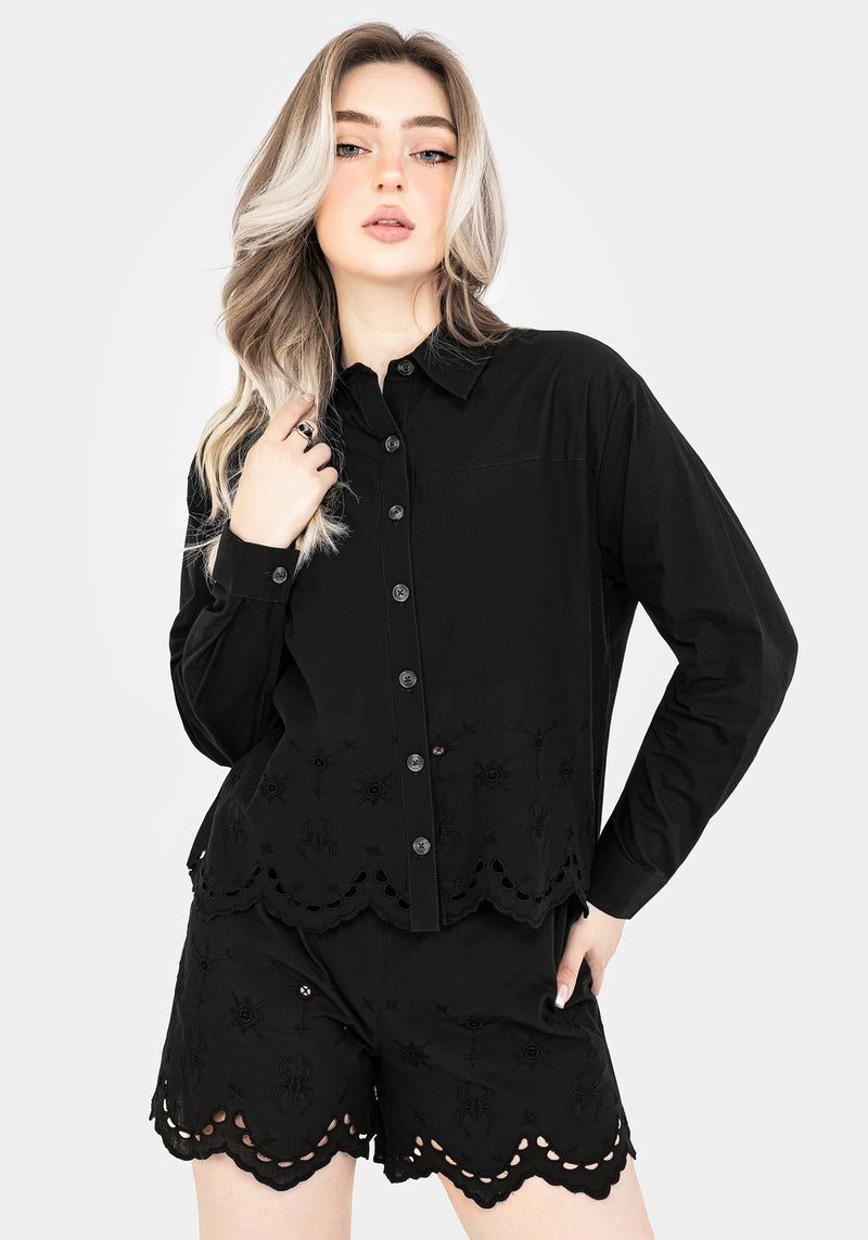 Synthweb Cotton Broderie Hem Shirt