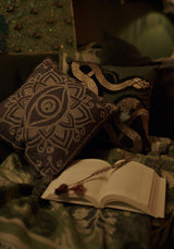 Iris Rope Embroidery Throw Cushion