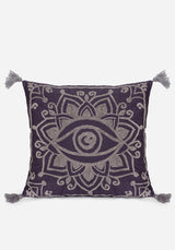Iris Rope Embroidery Throw Cushion