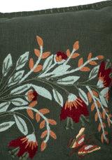Copia Floral Embroidered Throw Cushion
