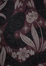 Deception Floral Snake Woven Blanket - Purple