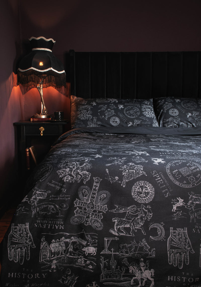 Heresy Woodcut Print Cotton Bedding Set - King