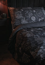 Heresy Woodcut Print Cotton Bedding Set - King