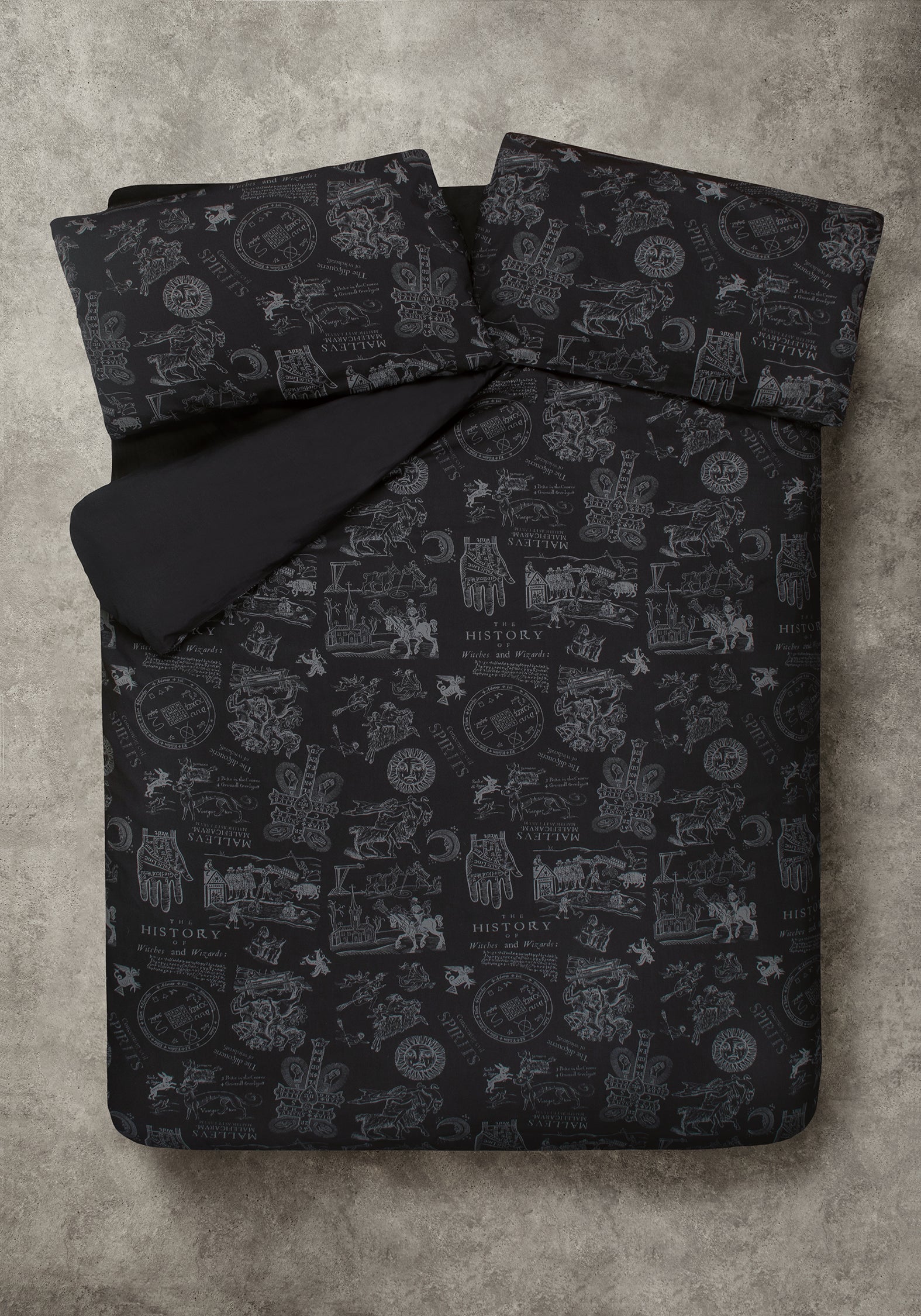 Heresy Woodcut Print Cotton Bedding Set - Double
