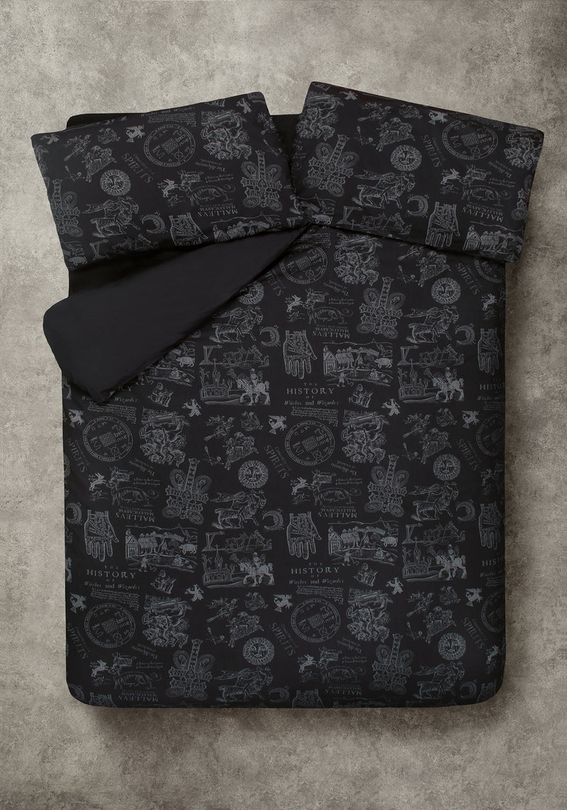 Heresy Woodcut Print Cotton Bedding Set - Double