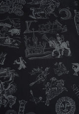 Heresy Woodcut Print Cotton Bedding Set - Double