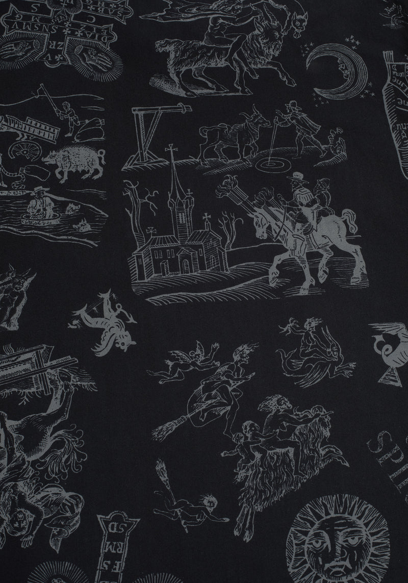 Heresy Woodcut Print Cotton Bedding Set - Double