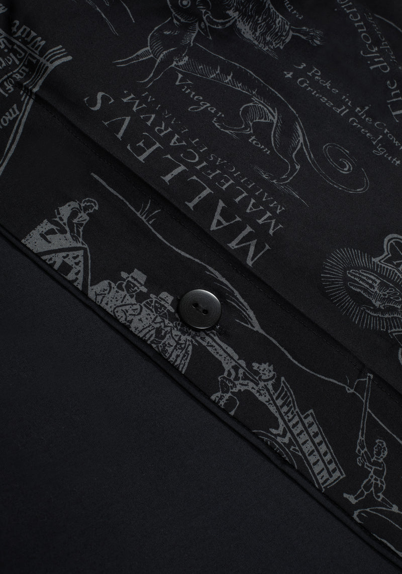 Heresy Woodcut Print Cotton Bedding Set - Double