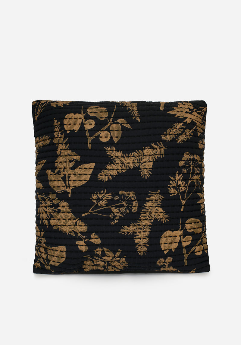 Poisonous Plants Floral Print Cotton Throw Cushion