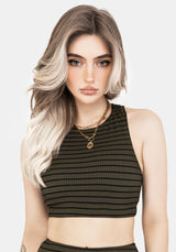 Mire Stripe Racerback Bikini Top