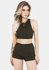 Mire Stripe Racerback Bikini Top