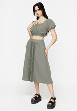 Alder Cotton Ivy Detail Crop Top