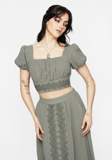 Alder Cotton Ivy Detail Crop Top