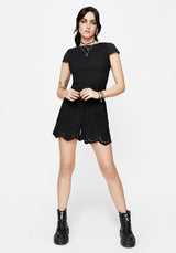 Litha Cotton Shirred Boat Neck Tee