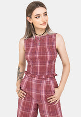 Zorina Cotton Shirred Vest Top