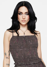 Arnora Chiffon Shirred Bodice Cami Top