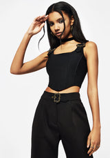 Elder Buckle Detail Corset Top