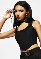 Elder Buckle Detail Corset Top