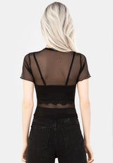 Mirage Mesh Lettuce Edge Crop Tee