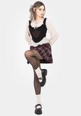 Villain Textured Tie Front Peplum Blouse - White