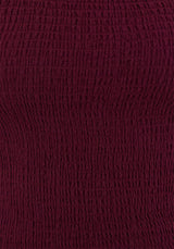 Midsommar Cotton Asymmetric Shirred Top