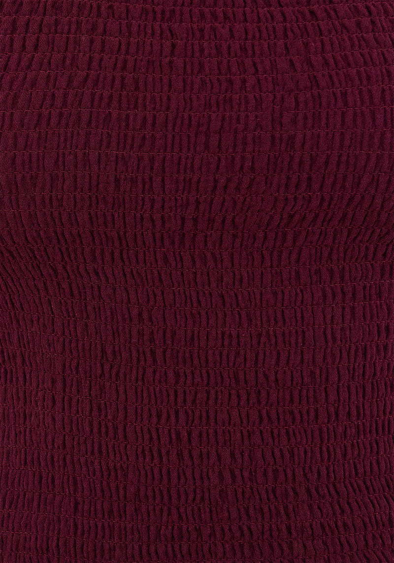 Midsommar Cotton Asymmetric Shirred Top