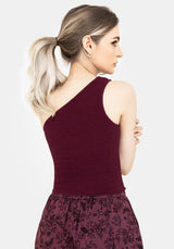 Midsommar Cotton Asymmetric Shirred Top