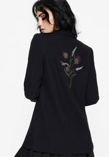 Chloris Embroidered Longline Blazer