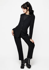 Chloris Embroidered Longline Blazer